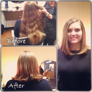 10 inches off. It's for a good cause and it's healthy:)