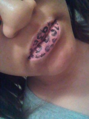pink cheetah lips