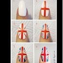 UK flag nails