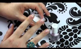DIY Sparkly French Manicure