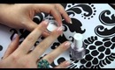 DIY Sparkly French Manicure