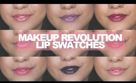 MAKEUP REVOLUTION 10 LIP SWATCHES, MATTE, GLOSS, LIPSTICK & MORE | Siana