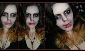 Get Ready With Me - Easy Halloween Makeup - Scary! Vampire, Zombie, Demonic Girl Look.