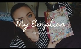 So I got rid of a few Holy Grail Items! | Winter Empties 2017 2018