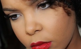 Bronzed Eyes w/ Red Lips (LORAC Pro Palette)