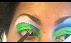 Green and Blue Cut Crease!