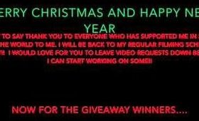 Merry Christmas and Giveaway Winners