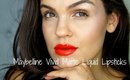 NEW Maybelline Vivid Matte Liquid (Lipsticks) First Impression, Review, & Swatches!!!