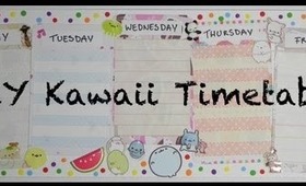DIY Kawaii Timetable