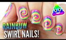 DIY Rainbow Swirl Nails!