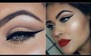 EASY Cut Crease for Hooded Eyes | Matte Red lips  | Talk Thru Tutorial  |  Holiday Edition 2016