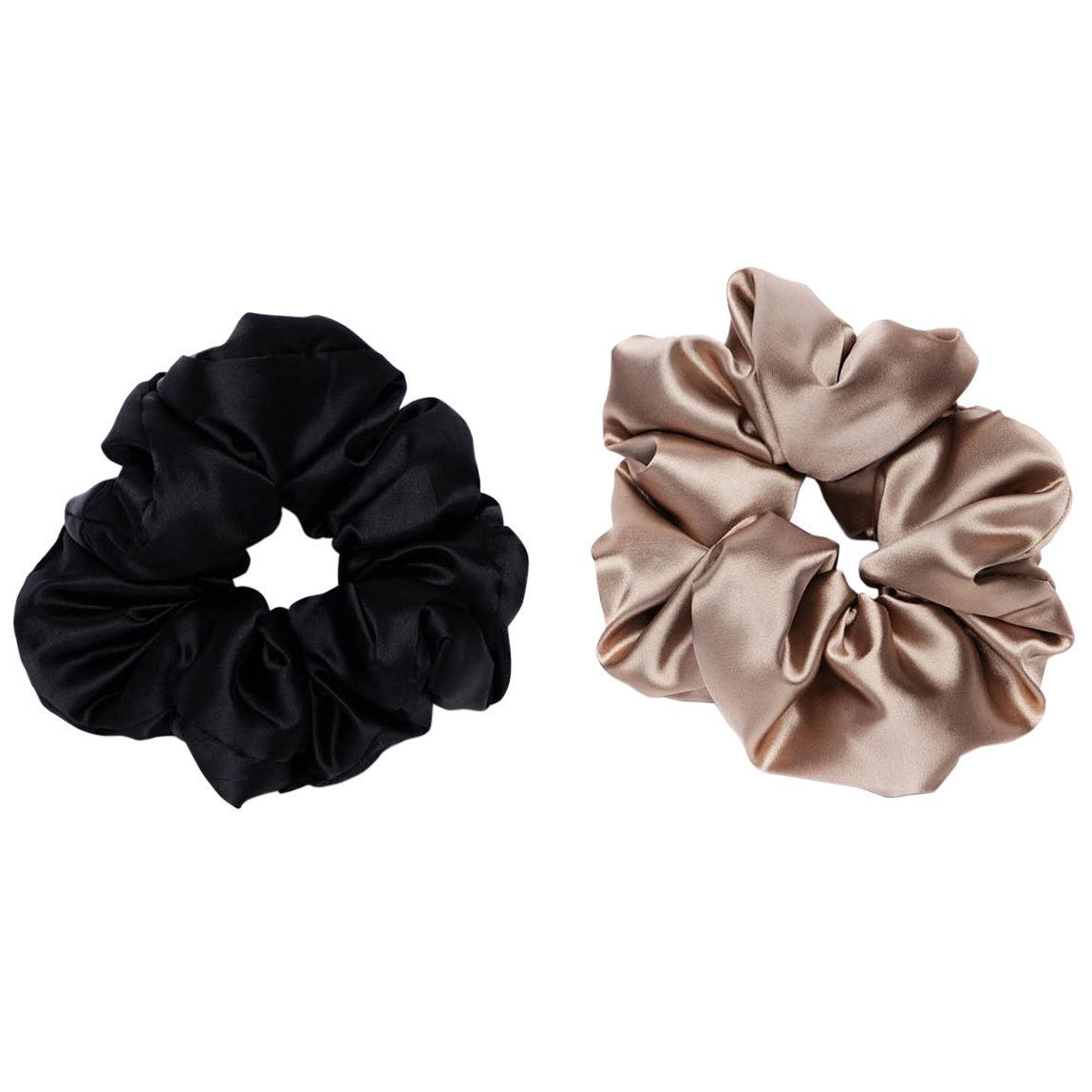 Kitsch Satin Pillow Scrunchies Black / Gold Beautylish