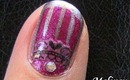 Bird Cage Nails Pink Nail Art Sticker Design Tutorial for Short Nails Melbourne Cup Spring Racing