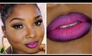Full Face make up tutorial -Nuetral eyes/bold lashes & Ombre` lips - REQUESTED