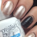 Gelish Black And Gold Holiday Nails