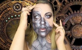 Halloween Tutorial: Cyborg Women - Mujer Robot Maquillaje Fantasia