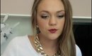Neutral eyes with Plum lips