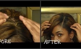 How to fake a part on your wig (LACE FRONT) Part 1