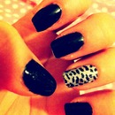 black and leopard