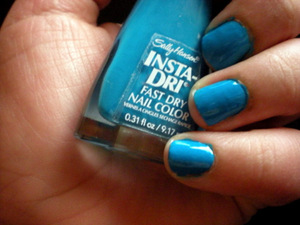Nails: Sally Hansen Nail Polish in Brisk Blue