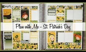 Plan with Me | St  Patrick's Day (Erin Condren Vertical)