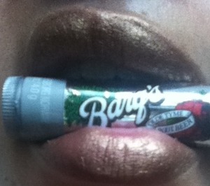 It was taken with my iPod camera I used dark bronze/brown eye shadow with lip smackers lip balm.