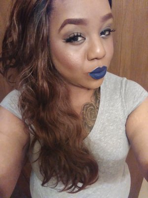 me now blue lipstick from eBay it's a dollar