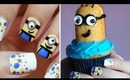 Minion Nail Art + Minion CUPCAKES!!!