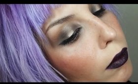 Neutral Halo Eyes & Dark Lips for Fall - Makeup Tutorial