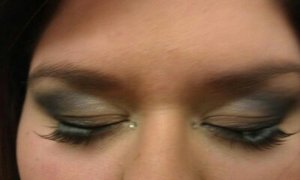I got a makeup application from the owner of Grace Makeup. She has her own products and does classes and training. This was supposed to be a prom look; smokey eyes.
