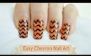 Easy Chevron Nail Art (freehand) DIY!