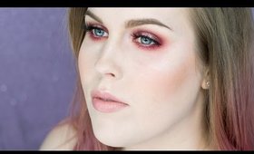 Red Smoky Eyeshadow Tutorial using the Manny MUA Makeup Geek Palette Ɩ Rebecca Shores MUA
