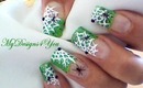 Spider Webs with a Toothpick, Green Nail Art Tutorial 2012.- ♥ MyDesigns4You ♥