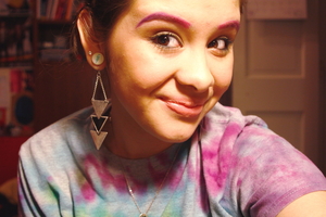 Hot pink/purple gradient eyebrows inspired by Jasmine J. ^-^