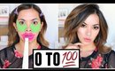 0 TO 100 Makeup And Hair Tutorial Using Cheap Drugstore Makeup