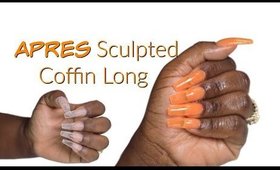 Jelly Orange Nails! ! #Apres Sculpted Coffin Set
