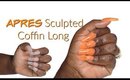 Jelly Orange Nails! ! #Apres Sculpted Coffin Set
