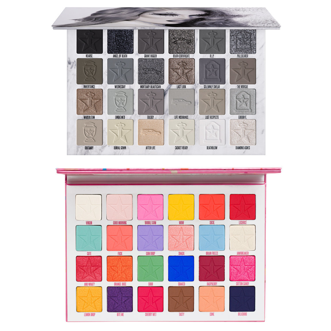 Jeffree Star Cosmetics Cremated & Jawbreaker Eyeshadow Palette Bundle alternative view 1 - product swatch.