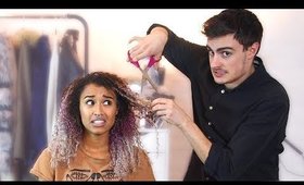 Watch My Boyfriend CUT MY HAIR! I Asked For One Inch... 😅