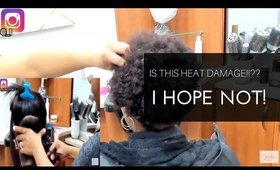 SILK PRESS ON NATURAL HAIR! DID I GIVE HER HEAT DAMAGE?????