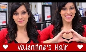 Valentine's Day Hair - Half Up with Loose Curls & Bump (Curling Wand) | Instant Beauty ♡