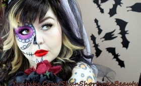 Sugar Skull Day Of The Dead Bride Halloween Makeup Tutorial