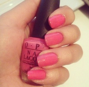 OPI Hot Pink Nail Polish is absolutely beautiful 