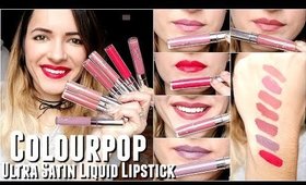 ColourPop Ultra SATIN Liquid Lipsticks SWATCHES & GIVEAWAY | Colourpop Cosmetics Review