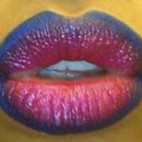 Electric Blue And Hot Pink Gradiant Lip
