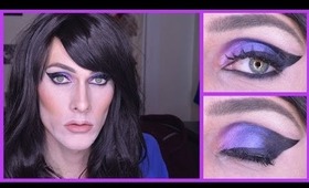 Drag Queen Intense Purple Cat Eye Tutorial