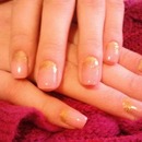 Golden glitter nails