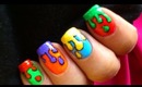 Dripping Paint Nail Art Design - Colorful Tutorial Nail Polish Designs  Kids Video Pop nail At Home