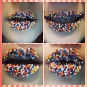 My lips with sprinkles on them