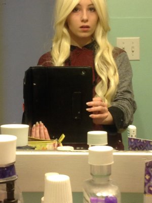 Bleach blonde cosplay wig.. 